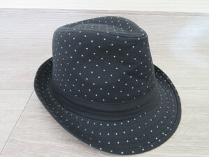  unused new goods soft hat hat M black dot 