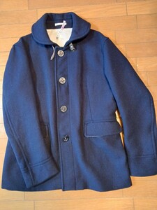 MALE&CO(タカキュー)　ウールコート　メンズ　LL　紺　ネイビー　防寒　冬　スリムフィット　ビジネス　検索)ユニクロ　アオキ　XL