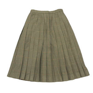  Scotland made Kinloch Anderson gold lock under son thousand bird .. pleated skirt 34 lady's trad Vintage 23-1003