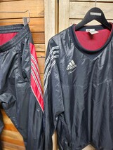 アディダス adidas Professional Rev Vネック ウィンドジャケット×パンツ 上下セットアップ 裏地メッシュ size M_画像2