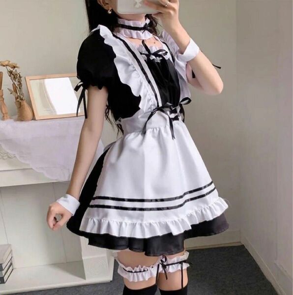 メイド服　コスプレ可愛いロリータ　メイド制服　メイドコスプレ　　ロリータ　サイズL