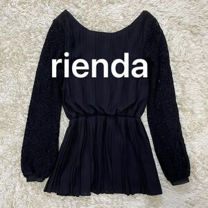 RIENDA rienda リエンダ ワンピース レース ブラック 黒 ミニ丈 ひらひら 裾 パーティ 