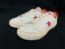 163 CONVERSE コンバース ONESTAR ワンスター スニーカー シューズ 靴 USA/7.5 JPN/26.0 ホワイト/レッド_画像1