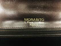 T10/229 MORABITO モラビト ロゴ 総柄 クラッチバッグ ショルダーバッグ 2WAYバッグ かばん ゴールド金具 ブラウン系_画像9