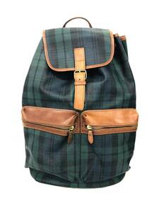 12 Polo Ralph Lauren Ralph Lauren Vintage 90s PVC check rucksack backpack Gold metal fittings green group 