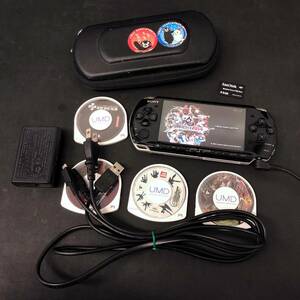 BJm189R 60 まとめ PSP-3000 本体 ブラック 4GB メモリースティック付き メタルギアソリッド ガンダム モンスターハンター2G GTA