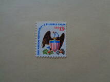 アメリカ切手　1975年　 Bald Eagle (Haliaeetus leucocephalus), Shield　白頭ワシ　　13c_画像1