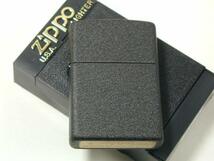 Zippo ブラッククラックル・プレイン #236BCジッポー社純正★黒_画像1