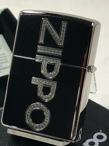 Zippo（ジッポーロゴ）Logo Black ブラック黒＜ 両面＞ニッケル/銀鏡面 2BK-Z 新品/送料無料