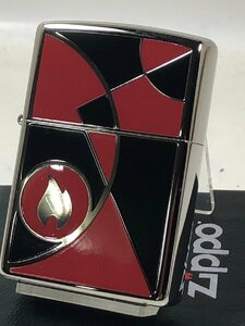 Zippo モザイク 赤・黒・銀 シルバーミラー SV/BK/RED