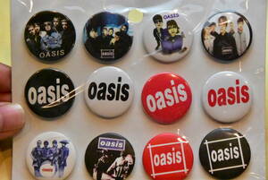 ◆缶バッジ12個セット◆OASIS オアシス◆3.1センチ◆