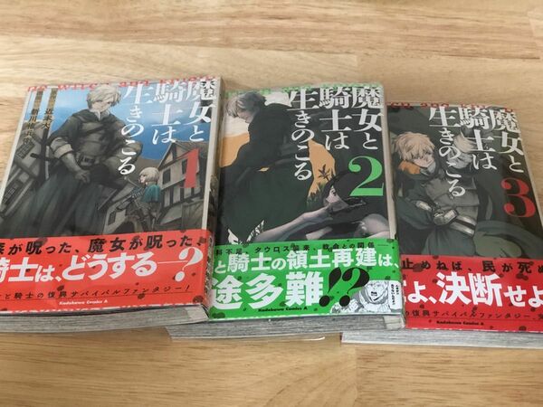 魔女と騎士は生きのこる 1~3巻(完結)＊近本 大/ 新川権兵衛/ KADOKAWA COMICS A / ヤングエースUP