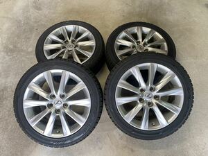 【純正】LEXUS レクサス　225/45R17★IS 20系・30系　スタッドレス　17インチ7.5J+45 PCD114.3/5Hヨコハマ　IG60 空気センサー　TPMS付き