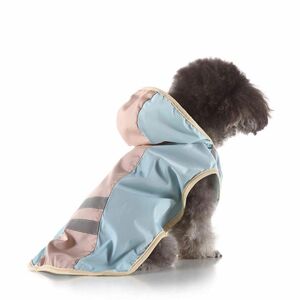 犬 レインコート 犬用品 ペットカッパ雨具防水 犬服 反射テープ(XS, ブルー
