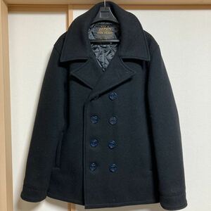 [ beautiful goods ]IRON HEART iron Heart melt n wool pea coat black L size made in Japan American Casual 