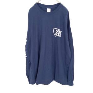 XL GILDAN ギルダン Tシャツ バックプリント ネイビー 長袖 リユース ultramto ts1606