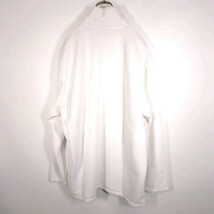 L DKNY ダナキャランニューヨーク フリース ハーフジップ ホワイト 長袖 リユース ultramto sw0356_画像3