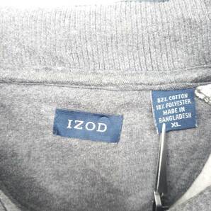 XL IZOD スウェット ハーフジップ グレー 裏起毛 長袖 リユース ultramto sw0437の画像3