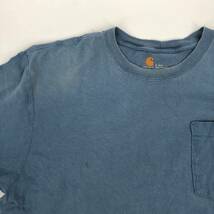 L carhartt カーハート Tシャツ ライトブルー 補修あり 半袖 リユース ultramto ts1646_画像5