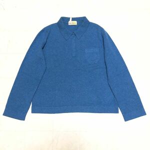 【送料360円】カシミヤ100% Cashmere カシミアニットシャツ 女性用 レディース サイズ42 襟付き 古着 OF49