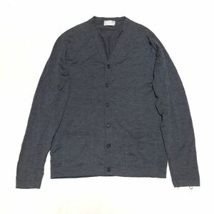 【送料360円】英国製 MARGARET HOWELL × JOHN SMEDLEY ジョンスメドレー ウールニットカーディガン 男性用 メンズ Lサイズ OF64