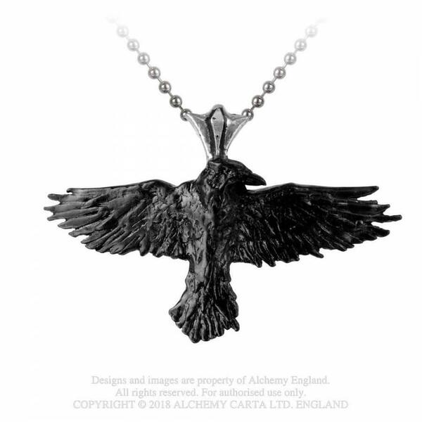 Alchemy Gothic: Black Raven pendant