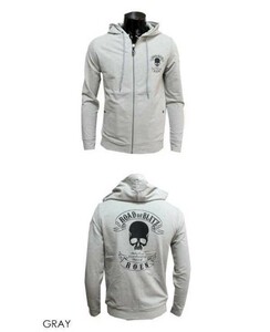 新品タグ付き Mサイズ グレー ROEN PARKA ロエン フルジップパーカー スカル ラインストーン SKULL ストリート ロック ヴィジュアル系 