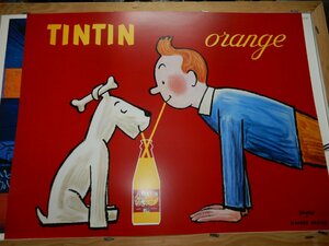 ☆4月25日まで放出企画☆TINTIN☆ Orange ☆SAVIGNAC☆サイズ 80ｘ60cm ☆レイモン・サヴィニャック ☆タンタン・オレンジ ☆ポスター☆