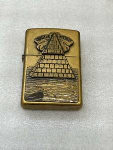 ★Zippoオイルライター　CARPE DIEM　カルペディエム　SOLID BRASS　ソリッドブラス　着火確認済★