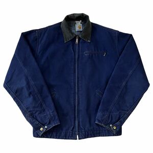 【ヴィンテージ】80s carhartt(カーハート) 100周年記念 デトロイトジャケット ネイビー/紺 ブランケットライナー 80年代 ダックジャケット