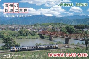 飯山線と千曲川　キハ58　JR東日本長野支社オレンジカード