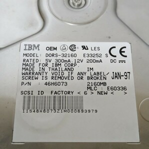 IBM DORS-32160 2.1GB 3.5インチ 50ピン SCSI HDD 箱付きの画像5