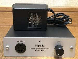 即決/送無 STAX スタックス SRM-252A 小型ドライバーアンプ 伝統の全段A級増幅/直結DCアンプ/出力段=エミッターフォロワー 筐体=アルミ合金