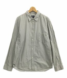 美品 ステューシー 長袖シャツ ストライプ柄 メンズ XL XL以上 STUSSY [0202]