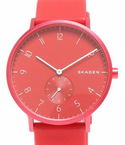 訳あり スカーゲン 腕時計 SKW6512 クオーツ レッド ユニセックス SKAGEN [1204初]