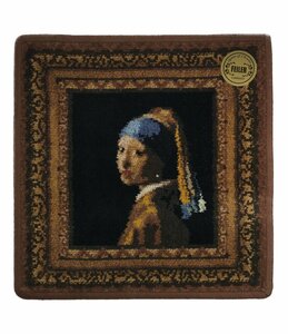 美品 フェイラー ハンドタオル コットン100％ 絵画柄 真珠の耳飾りの少女 レディース FEILER [1204初]