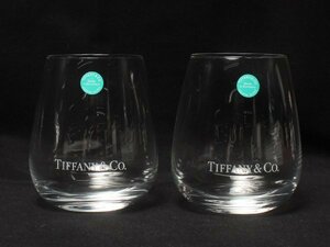 美品 ティファニー グラス タンブラー 2点セット ペア TCO Tiffany＆Co. [0202]