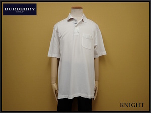 BURBERRY GOLF polo-shirt *L* Burberry / Golf / hose embroidery /noba check / white /@B1/23*6*1-4