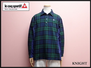 le coq sportif GOLF サイド切替え プルオーバーシャツ・LL△ルコックゴルフ/バックプリント/大きいサイズ/22*4*2-6