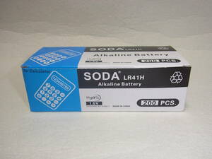 SODA LR41H アルカリ ボタン電池 1.5V 200個セット