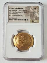 ●コイン● 1059-1067 金貨 東ローマ帝国 ビザンチン コンスタンティヌス10世 ノミスマ MS_画像4