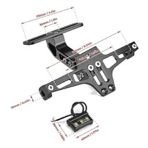  送料無料 汎用 黒 可変フェンダーレス ナンバーステー アルミ LEDナンバー灯付 RF400R RF400RV RG400ガンマ RG500ガンマ Γ CBR RVF NSR_画像6