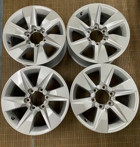 新車外し 17X7.5J PCD 139.7 6H ET 25 ランクル150系 プラド 純正アルミホイール 4本 セット ランドクルーザープラド ハイエース 等