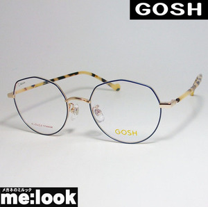 GOSH ゴッシュ レディース 眼鏡 メガネ フレーム GO2039-3-48 度付可 ネイビー　ゴールド