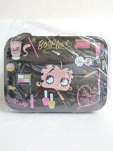 ◇限定価格！ Betty Boop ベティーブープ コスメバッグ ver.2 ブラック バニティポーチ バニティバッグ 化粧ケース 化粧箱 新品未開封_画像3