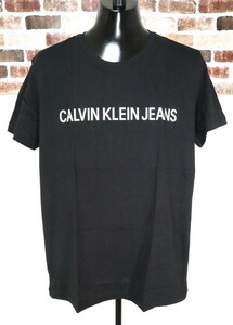 ＊新品 カルバンクライン ジーンズ Calvin Klein Jeans メンズ ロゴプリント 半袖 Tシャツ コットン100% サイズL ブラック MCT1178