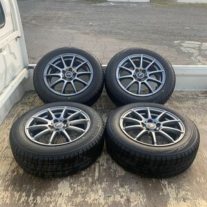 A TECH シュナイダー　15×6j+45 PCD100 5穴　ブリザックVRX 185/60R15 プリウス等