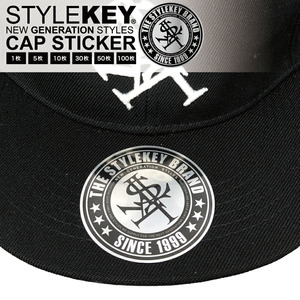 【売れ筋No.1の5枚セット】STYLEKEY スタイルキー キャップステッカー CAP STICKER(SK99-ET001) ストリート B系 ヒップホップ シール