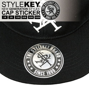 【割高の単品1枚】STYLEKEY スタイルキー キャップステッカー CAP STICKER(SK99-ET001) ストリート系 B系 ヒップホップ 帽子 ツバ シール