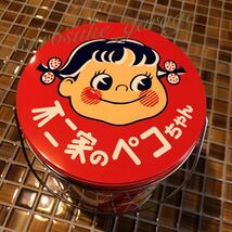 ●不二家ペコちゃん●ペコちゃんバケツ缶●お菓子入り●新品未開封品●数量3●_画像2